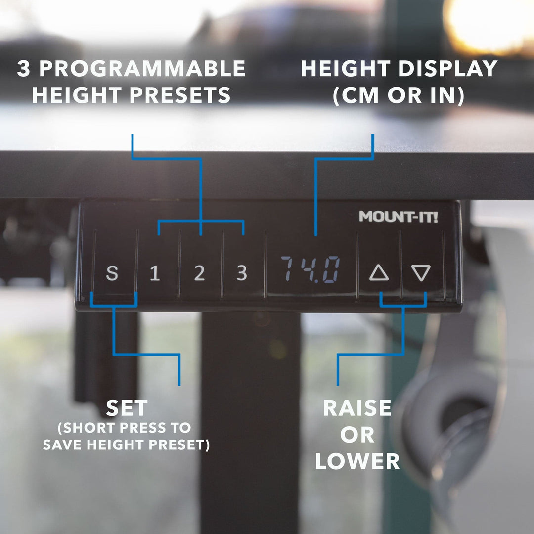 Mount It - Large Height Adjustable Corner Sit-Stand Desk