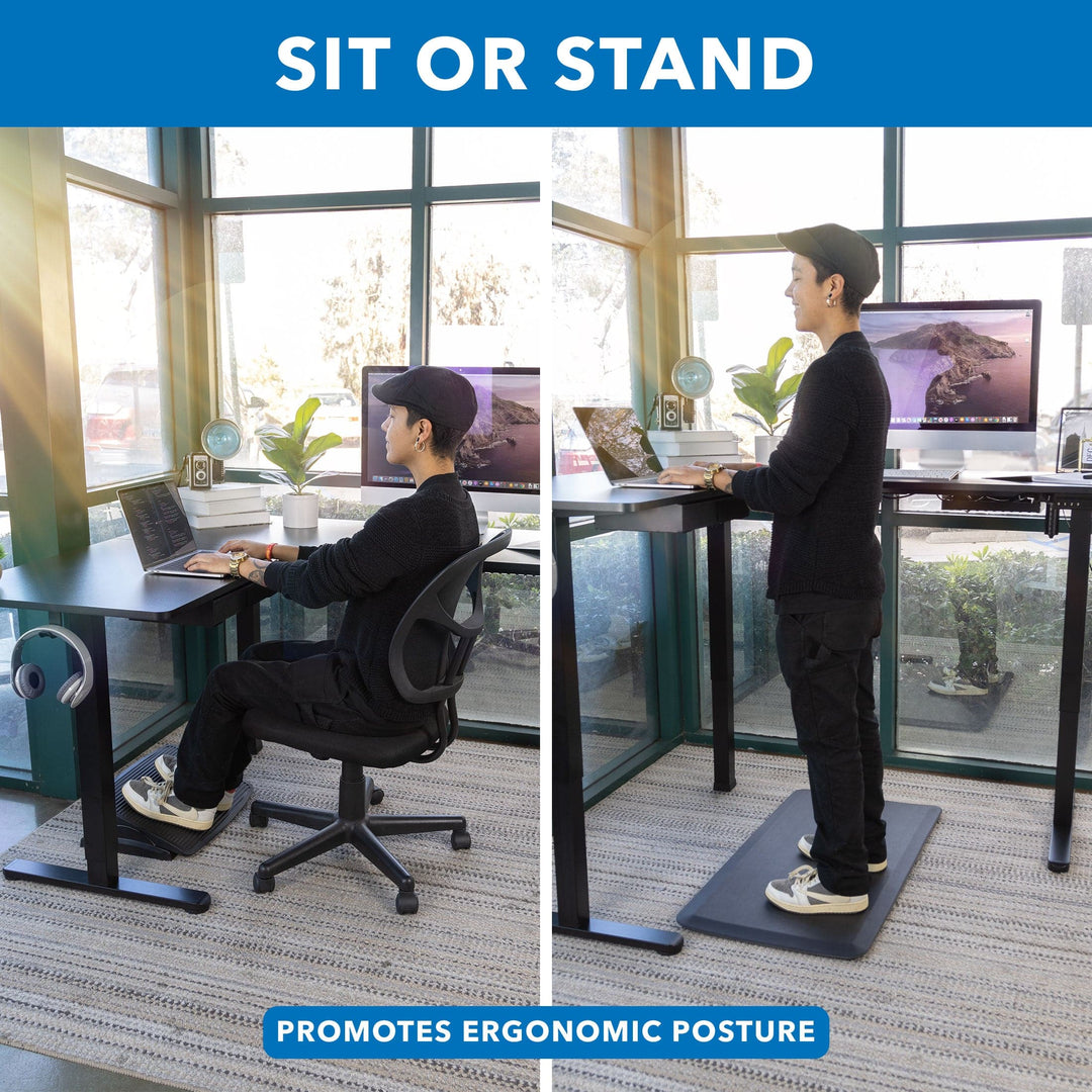 Mount It - Large Height Adjustable Corner Sit-Stand Desk