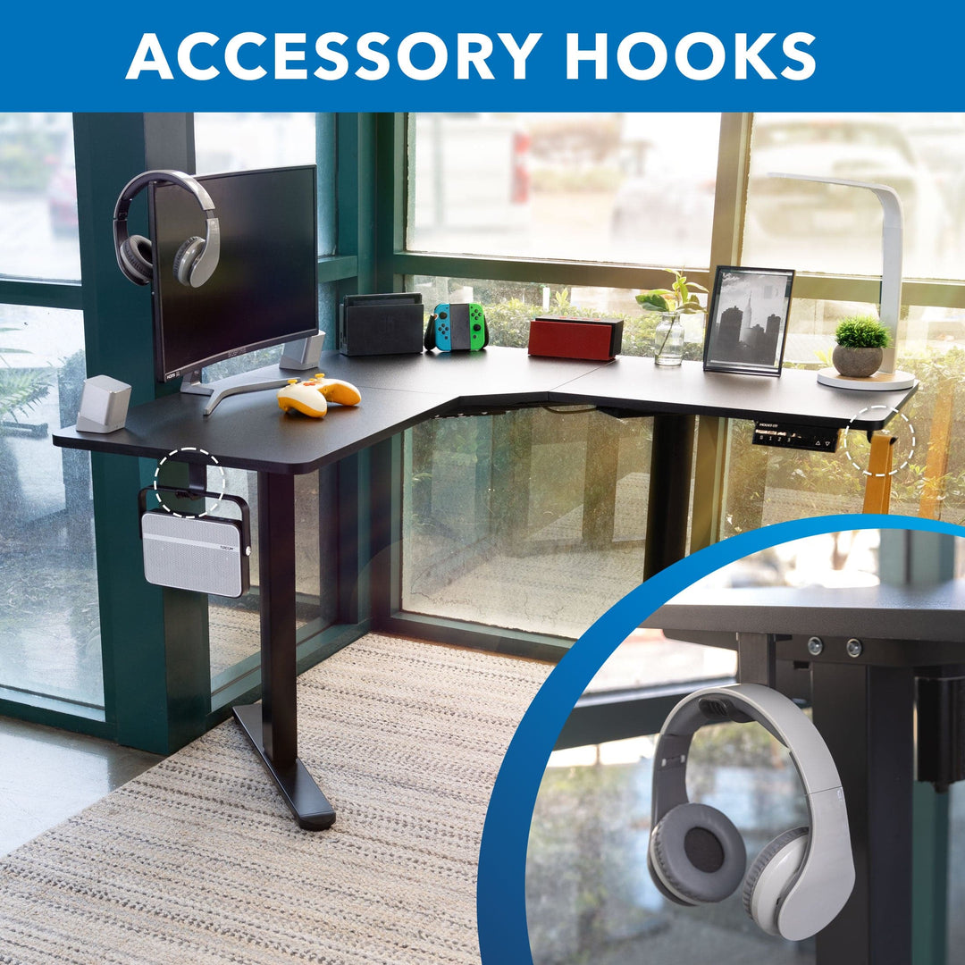 Mount It - Height Adjustable Corner Sit-Stand Desk
