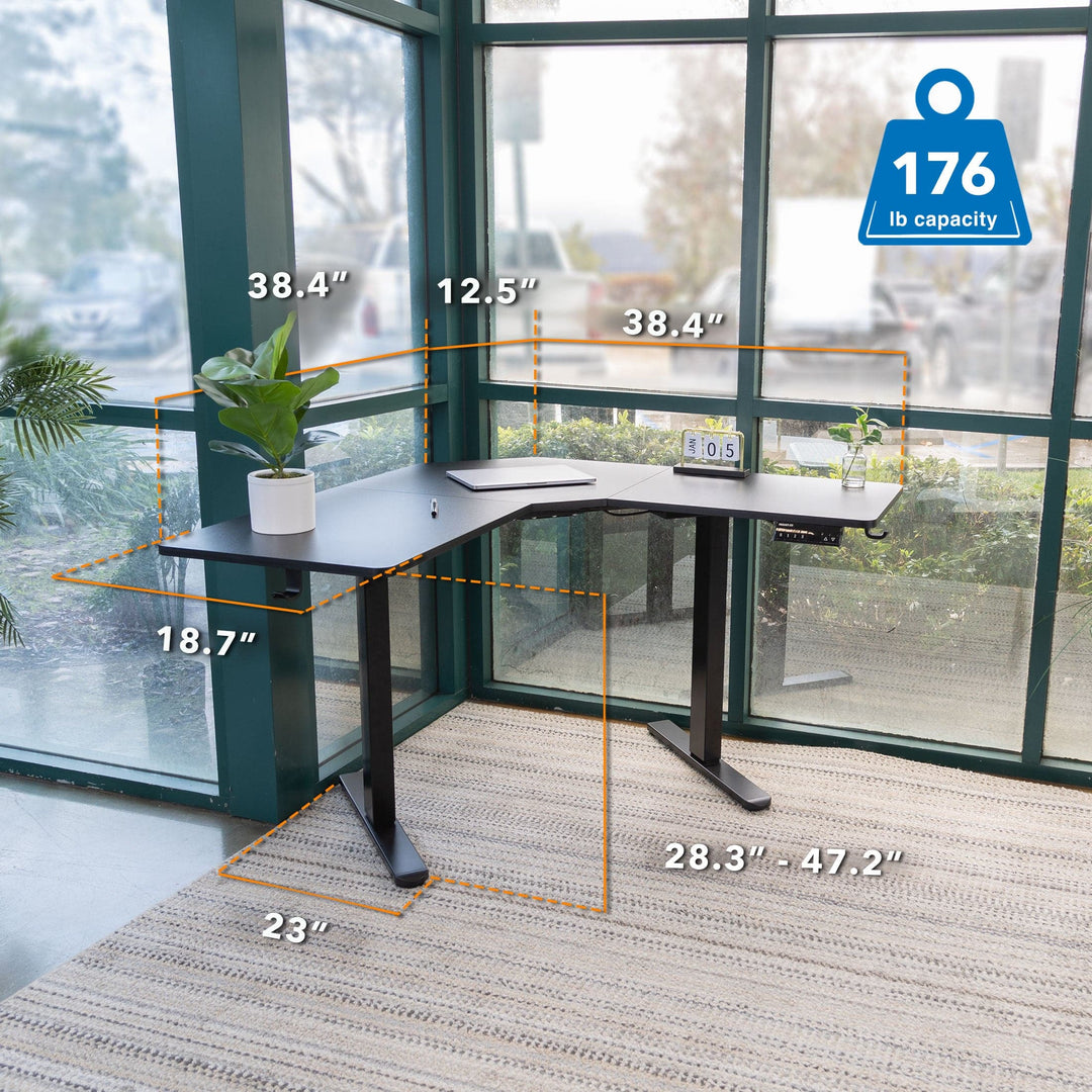 Mount It - Height Adjustable Corner Sit-Stand Desk