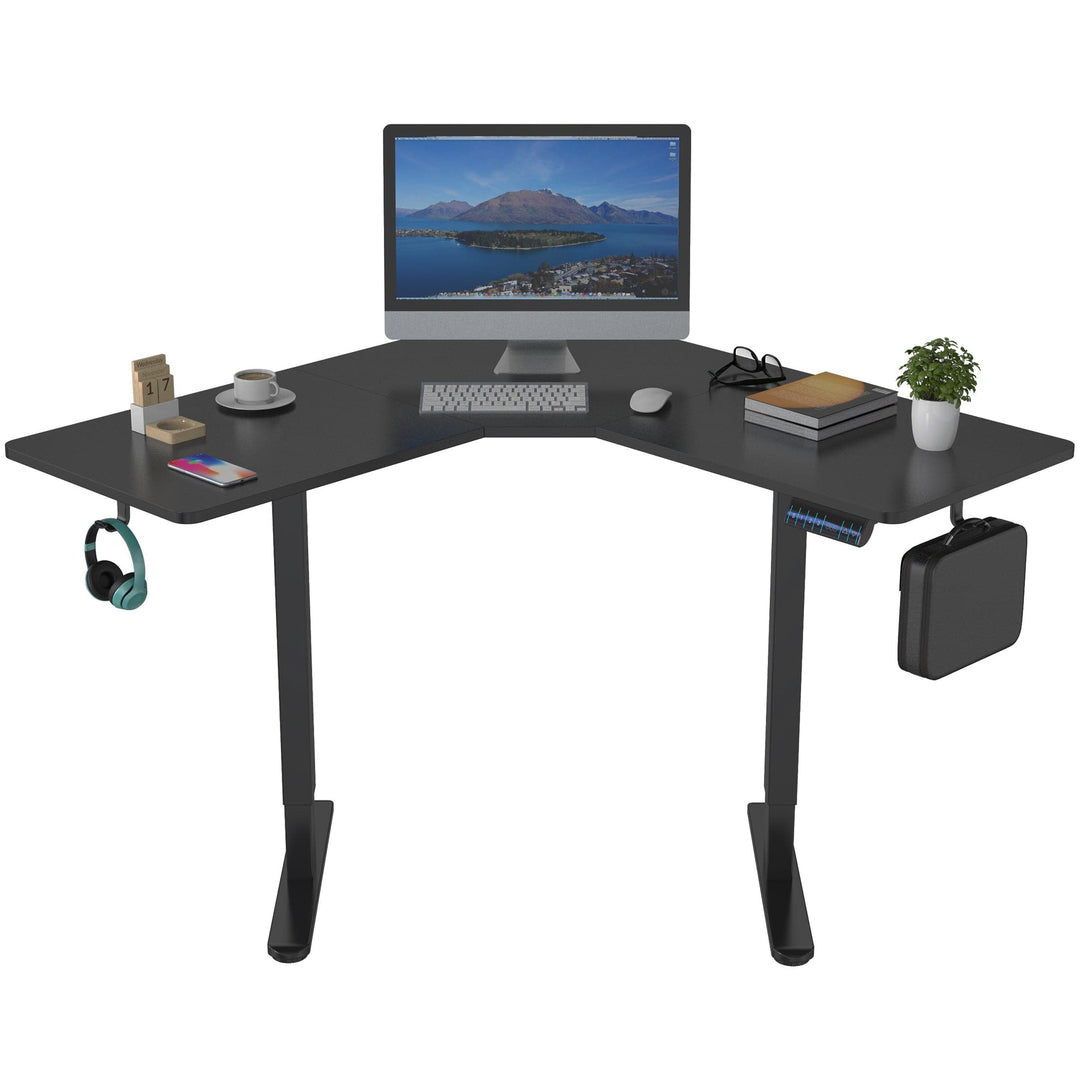 Mount It - Height Adjustable Corner Sit-Stand Desk
