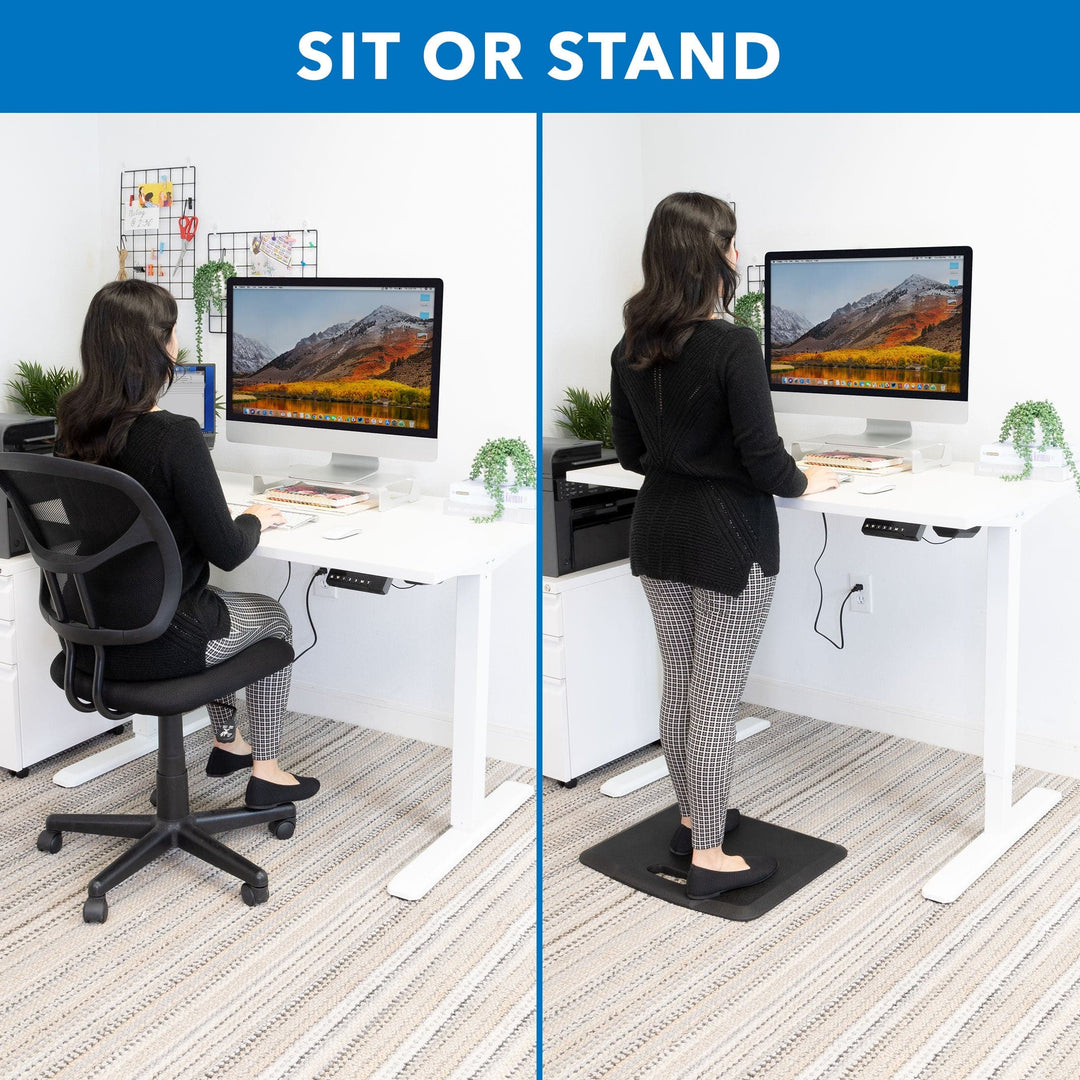 Mount It - Electric Standing Desk with 48" Tabletop - White Base