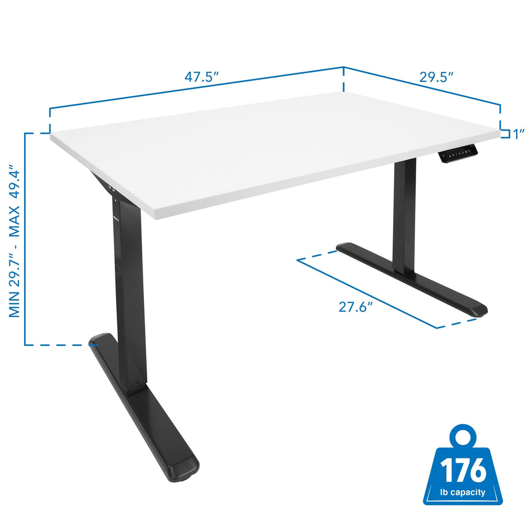 Mount It - Electric Standing Desk with 48" Tabletop - Black Base