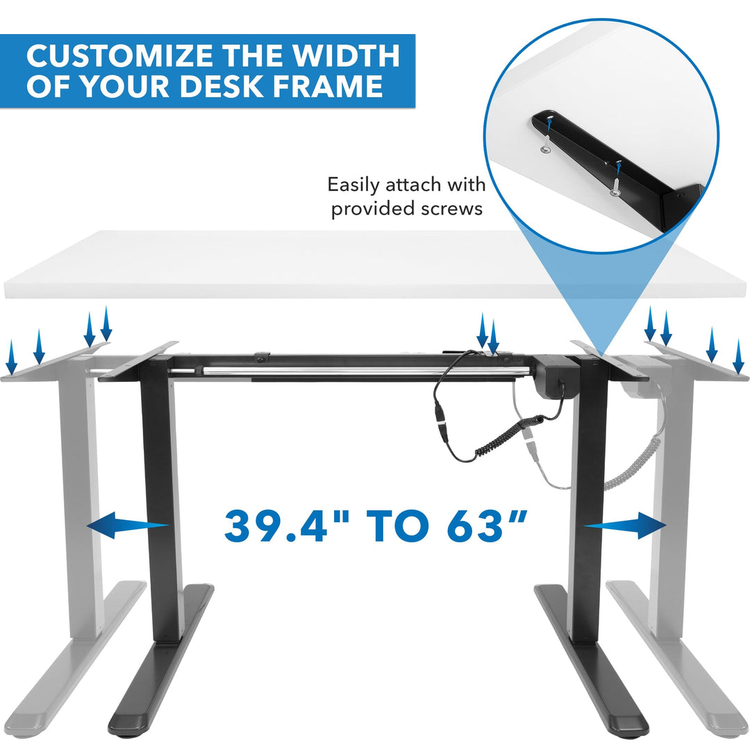 Mount It - Electric Standing Desk with 48" Tabletop - Black Base