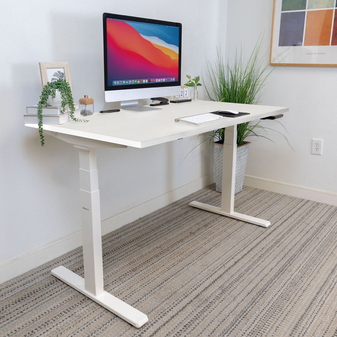 Mount It - Ultimate Dual Motor Electric Standing Desk with 48" Tabletop - White Base