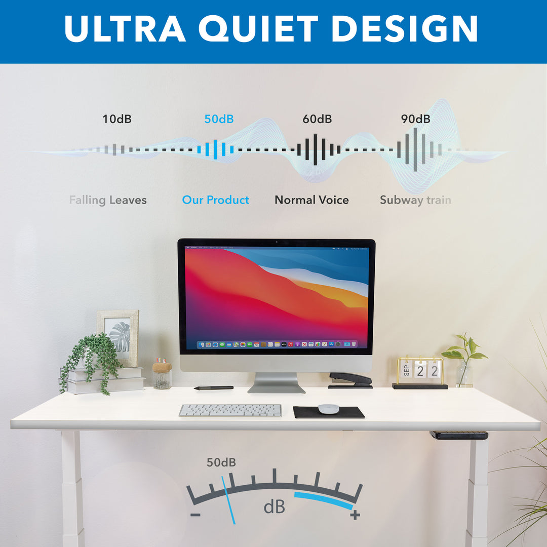 Mount It - Ultimate Dual Motor Electric Standing Desk with 48" Tabletop - White Base