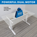 Mount It - Ultimate Dual Motor Electric Standing Desk with 55" Tabletop - White Base