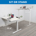 Mount It - Ultimate Dual Motor Electric Standing Desk with 55" Tabletop - White Base