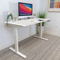 Mount It - Ultimate Dual Motor Electric Standing Desk with 55" Tabletop - White Base