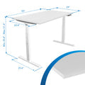 Mount It - Ultimate Dual Motor Electric Standing Desk with 55" Tabletop - White Base