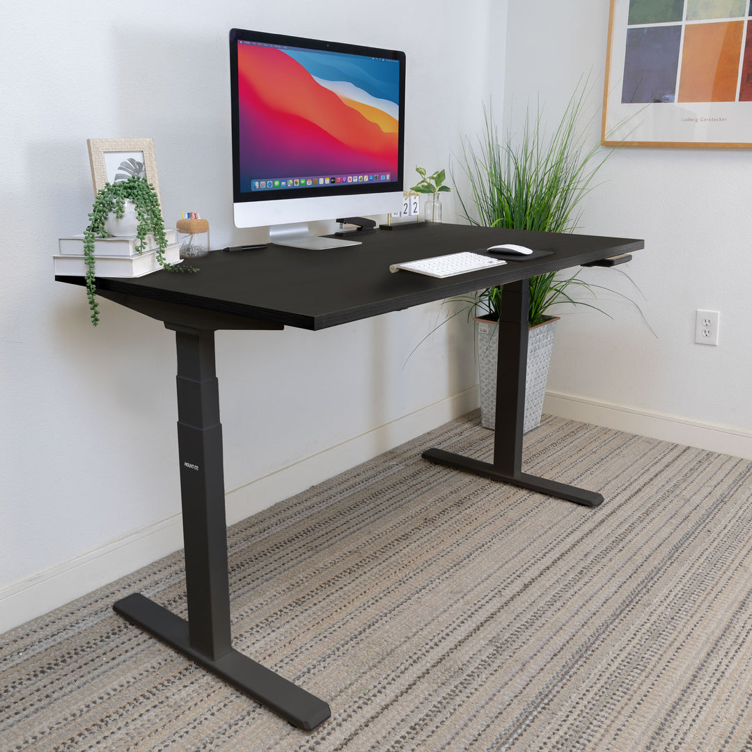 Mount It - Ultimate Dual Motor Electric Standing Desk with 55" Tabletop - Black Base