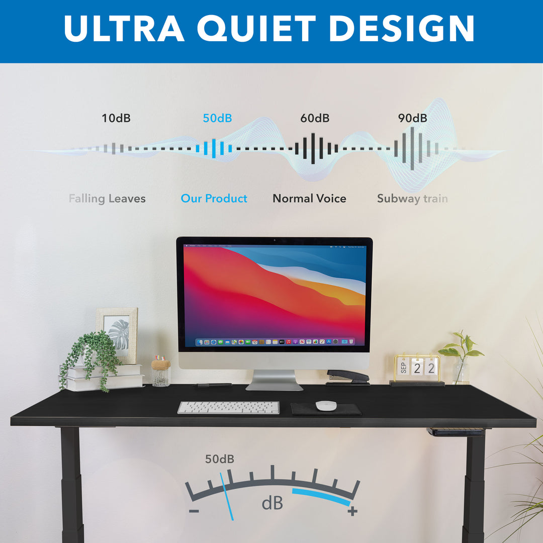 Mount It - Ultimate Dual Motor Electric Standing Desk with 55" Tabletop - Black Base