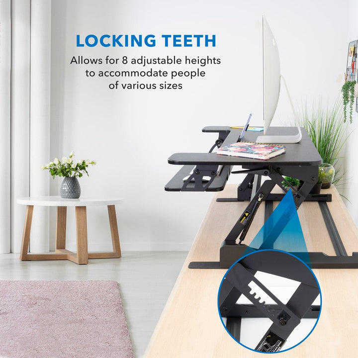 Mount It - Wide Standing Desk Converter with Gas Spring