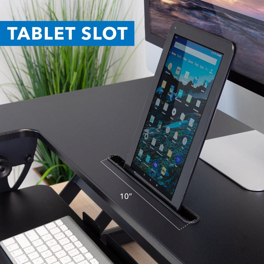 Mount It - Wide Standing Desk Converter with Gas Spring