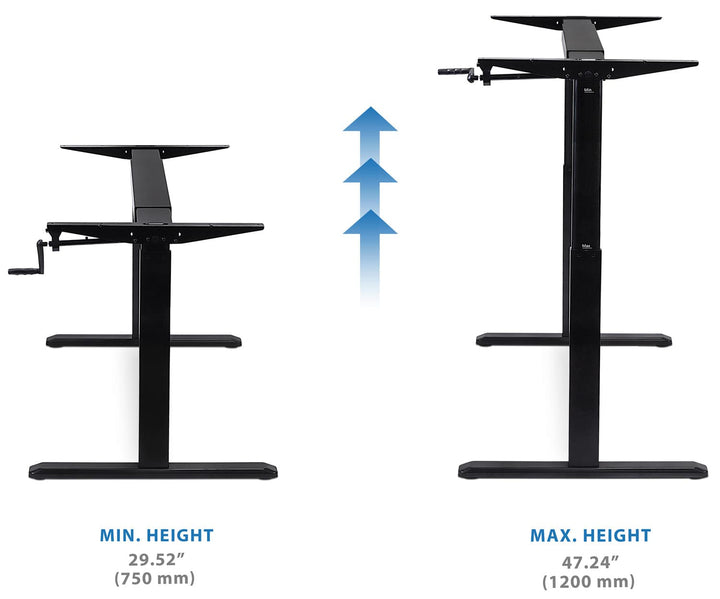Mount It - Hand Crank Sit-Stand Desk Frame