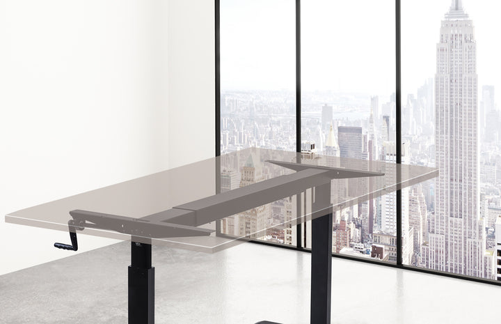 Mount It - Hand Crank Sit-Stand Desk Frame