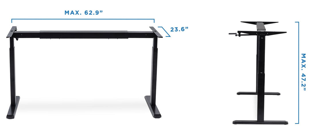 Mount It - Hand Crank Sit-Stand Desk Frame
