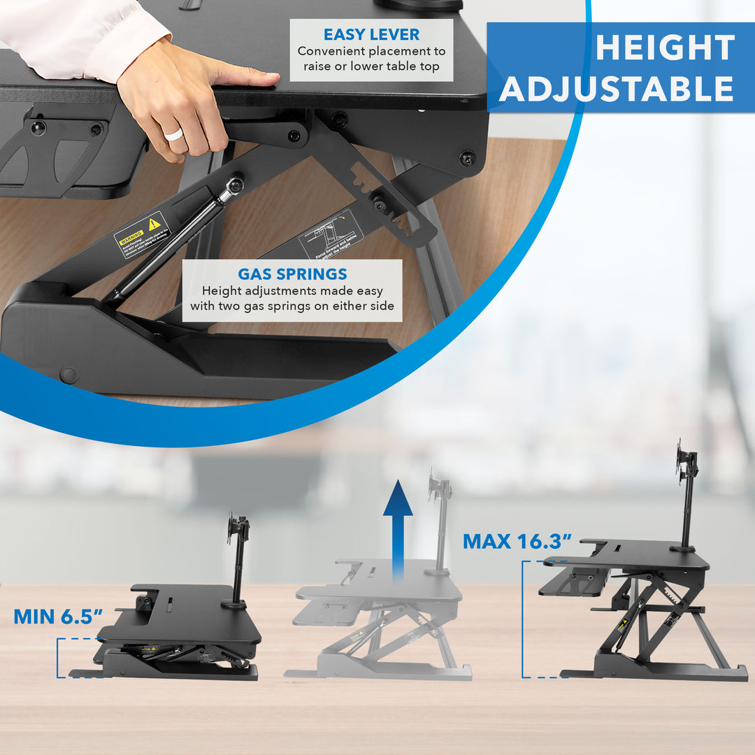 Mount It - Sit-Stand Desk Converter with Dual Monitor Mount