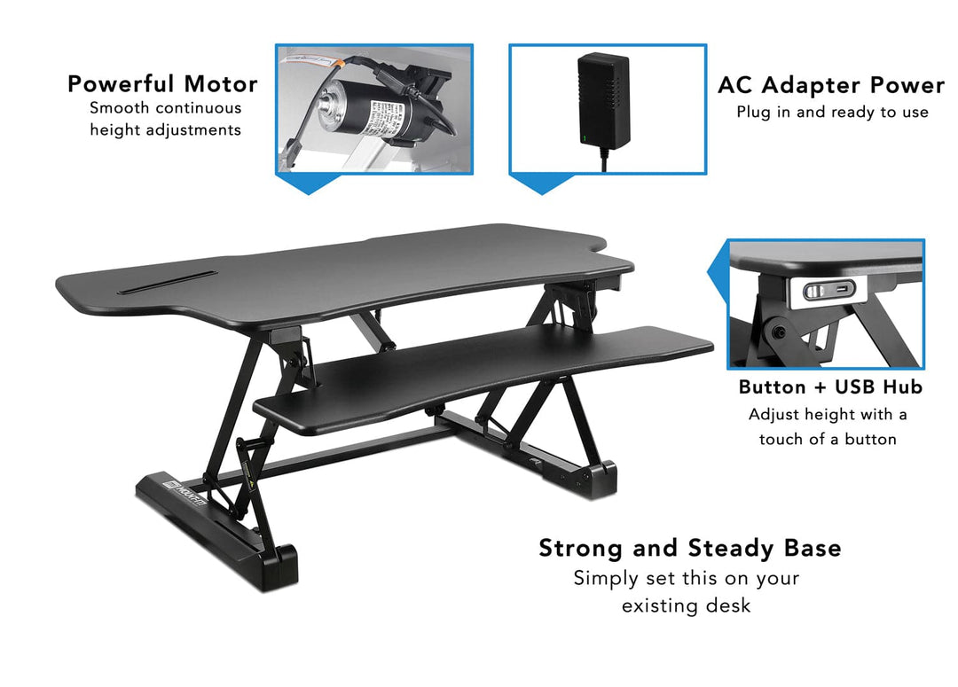 Mount It - Electric Standing Desk Converter with Large Platform | MI-7962