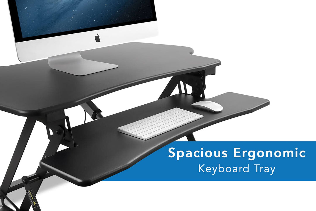 Mount It - Electric Standing Desk Converter with Large Platform | MI-7962