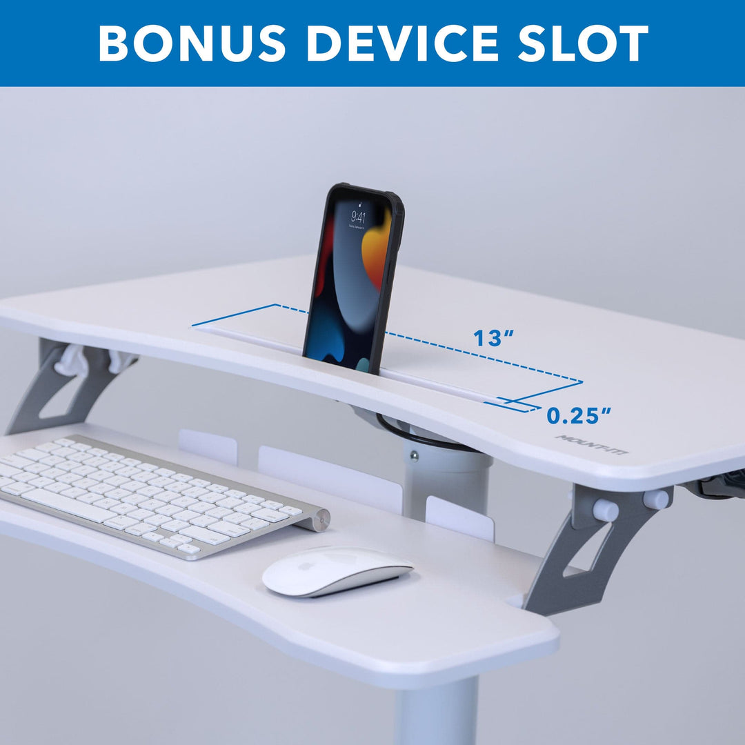 Mount It - Mobile Sit-Stand Computer Workstation