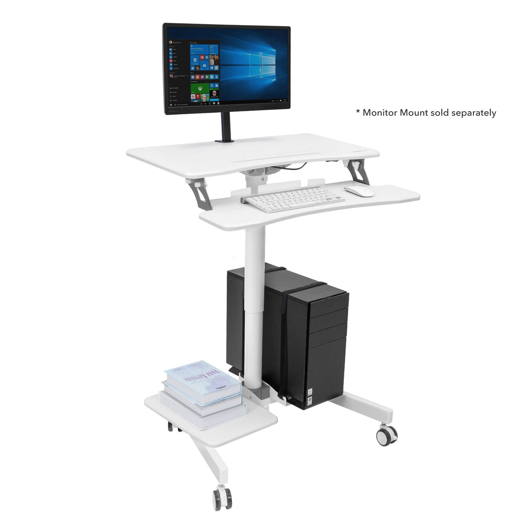 Mount It - Mobile Sit-Stand Computer Workstation