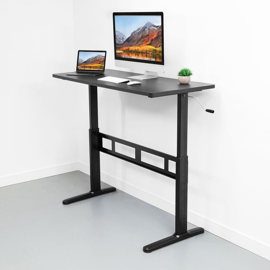 Mount It - Hand Crank Standing Desk with 55" Tabletop