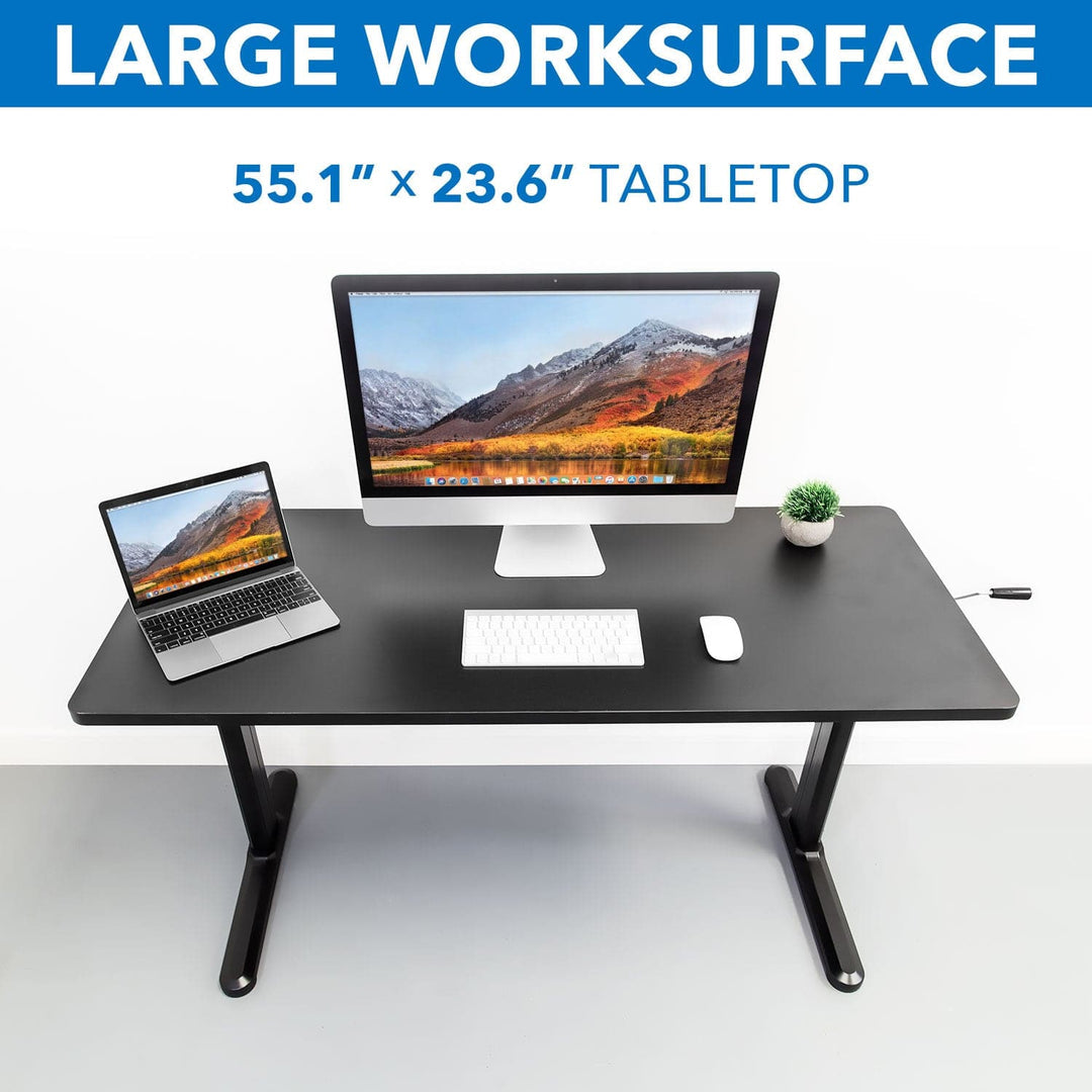 Mount It - Hand Crank Standing Desk with 55" Tabletop