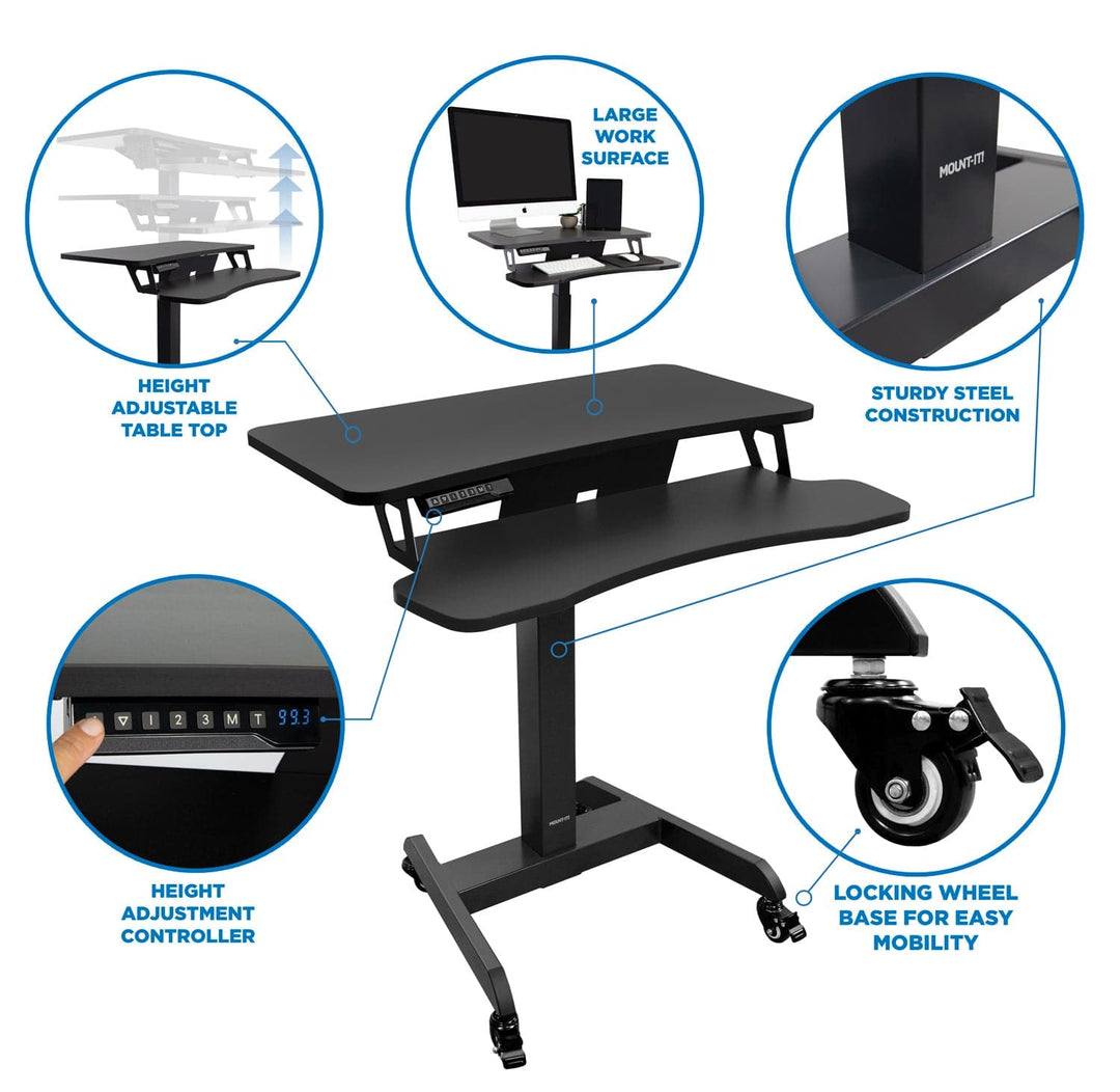 Mount It - Electric Mobile Standing Desk