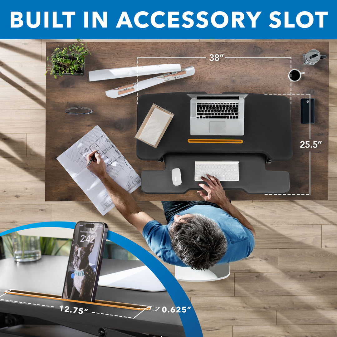 Mount It - Electric Standing Desk Converter with 38" Desktop