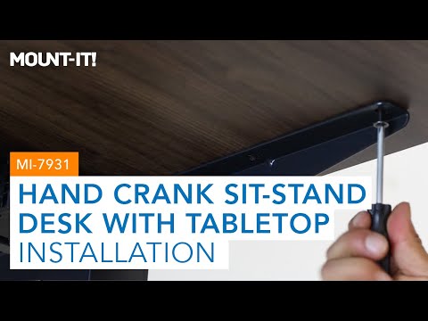 Mount It - Hand Crank Sit-Stand Desk Frame