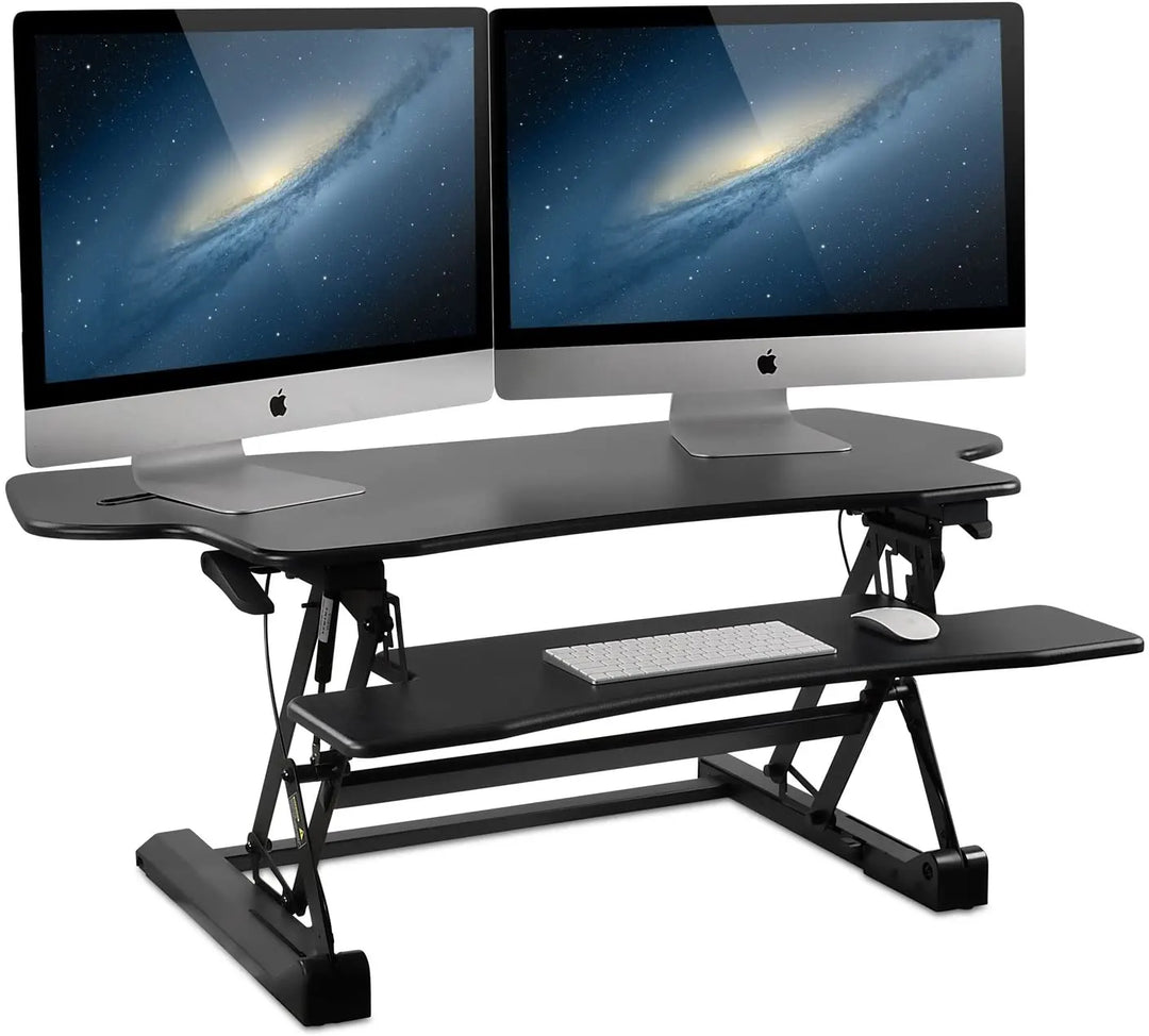 Mount It - Extra Wide Height Adjustable Standing Desk Converter