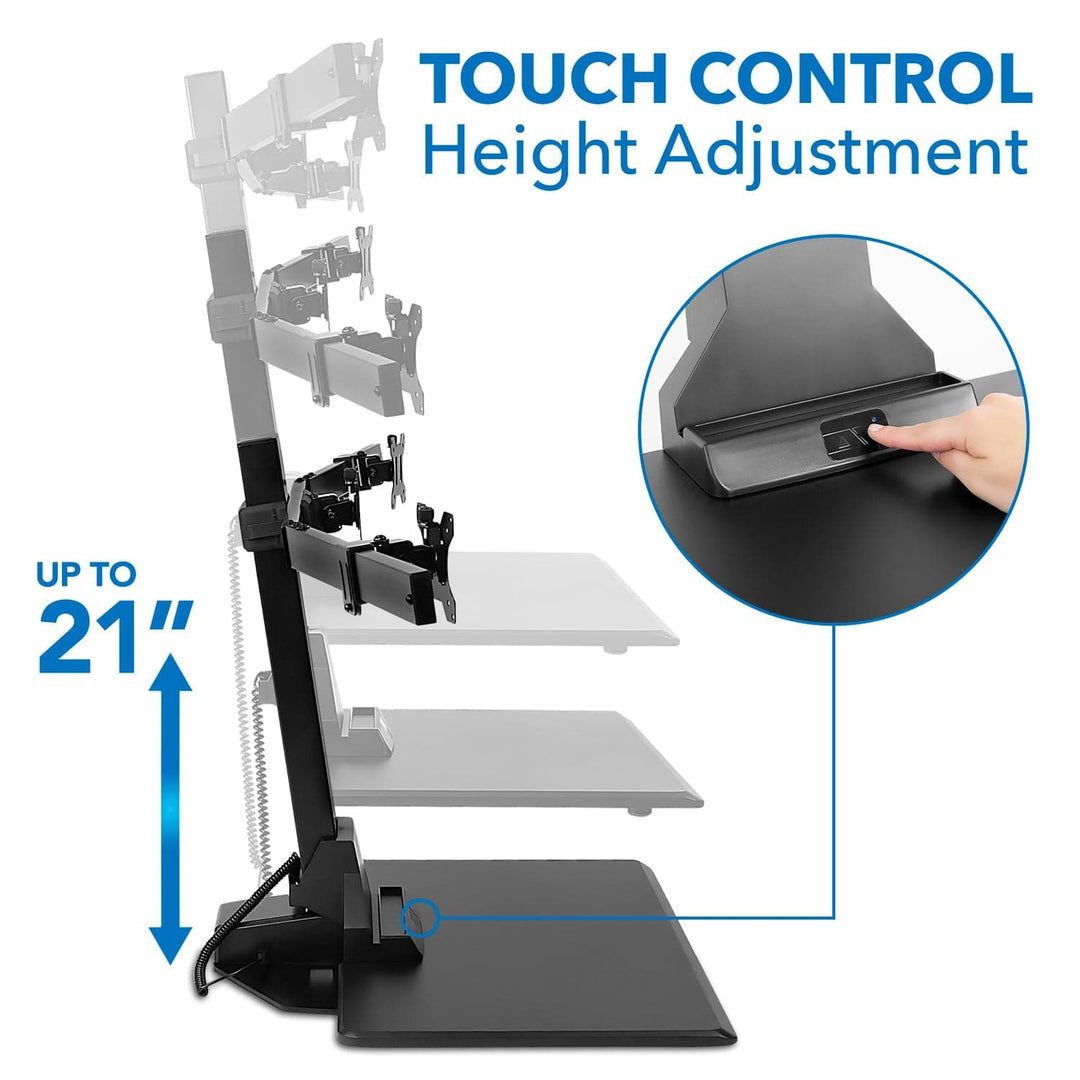 Mount It - Standing Desk Converter with Triple Monitor Mount
