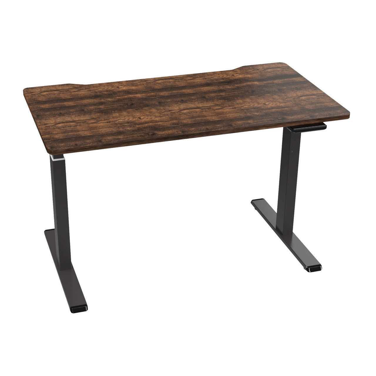 Versare - Dark Wood-Adjustable Electric Standing Desk With Matte Black Legs