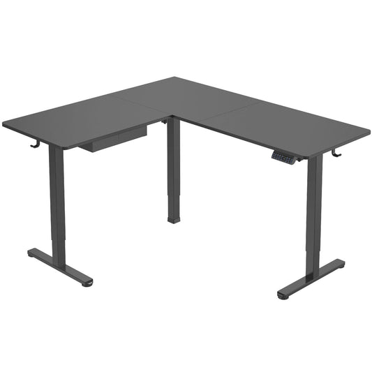 Mount It - Large Height Adjustable Corner Sit-Stand Desk