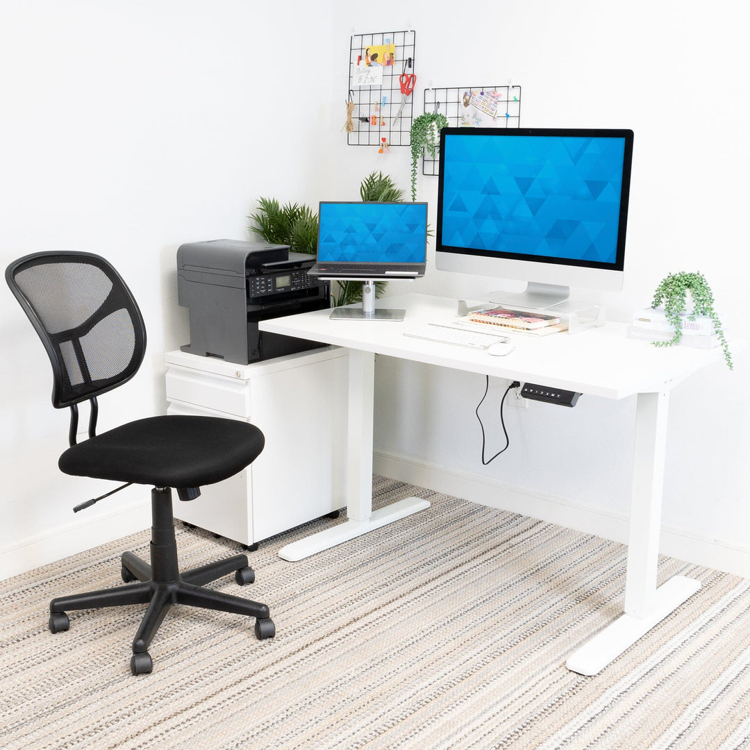 Mount It - Electric Standing Desk with 48" Tabletop - White Base