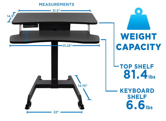 Mount It - Electric Mobile Standing Desk