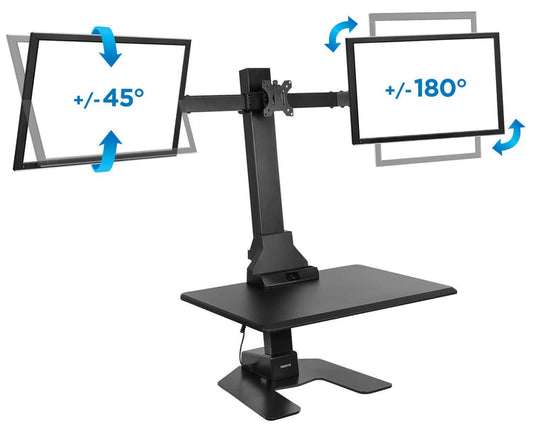 Mount It - Standing Desk Converter with Triple Monitor Mount